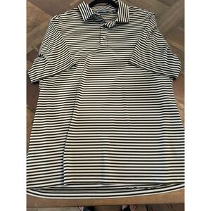 Men's‎ Cutter & Buck Polo Pullover Black & Gray Stripe Size L